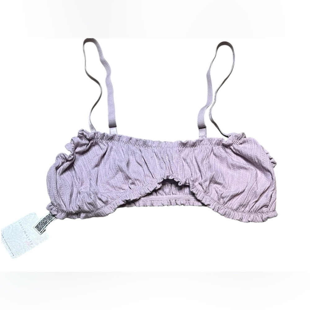 Free People Intimately Free “Keepsake Lilac” lettuce trim bralette! NWT SIZE S🔥